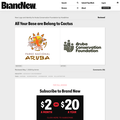 New Logo and Identity for Aruba Conservation Foundation by How&How – Brand New