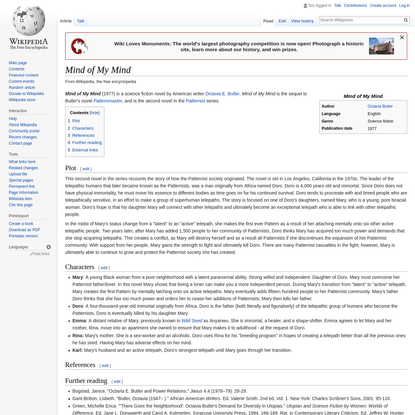 Mind of My Mind - Wikipedia