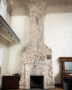 Robert Winthrop Chanler's painted bronze and plaster fireplace (1917)