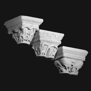 Three Romanesque Capitals (1120-1130)