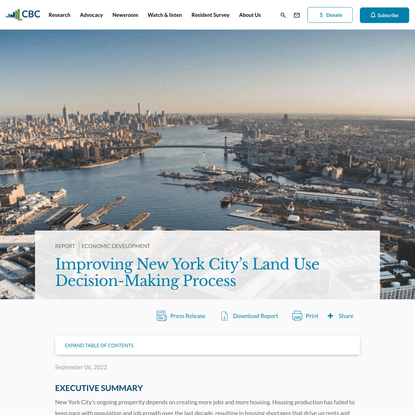 Improving New York City’s Land Use Decision-Making Process