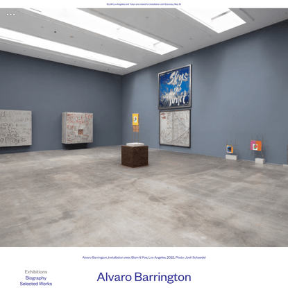 Alvaro Barrington « Artists « BLUM