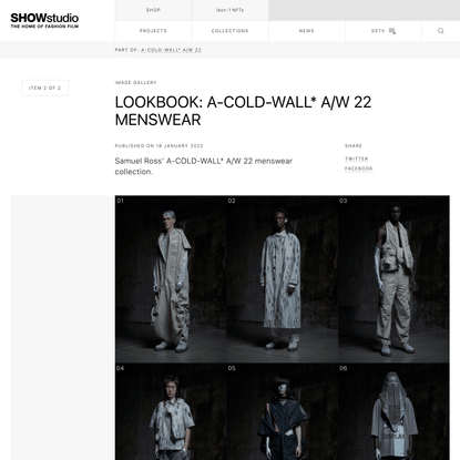 Lookbook: A-COLD-WALL* A/W 22 Menswear | SHOWstudio