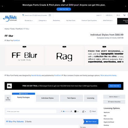 FF Blur Font | Webfont & Desktop | MyFonts