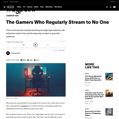 The Gamers Who Regularly Stream to No One