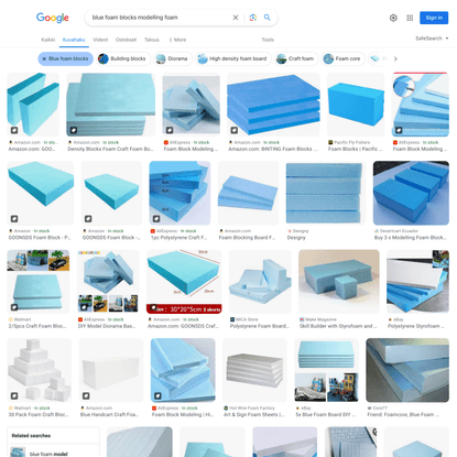 blue foam blocks modelling foam - Google Search