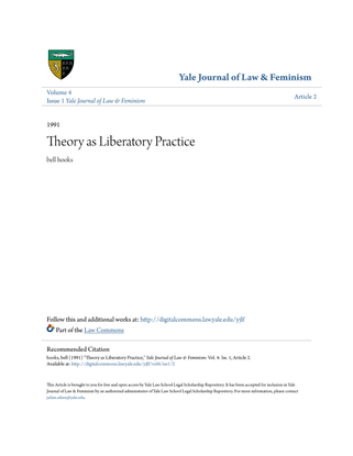 bell hooks, Theory as Liberatory Practice