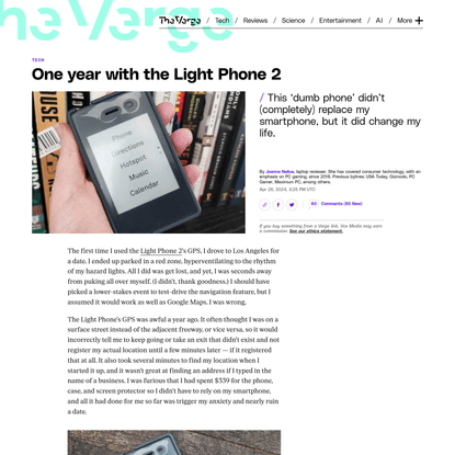 I’m still using the Light Phone 2 after a year