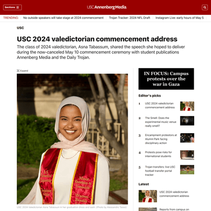 USC 2024 valedictorian commencement address – Annenberg Media