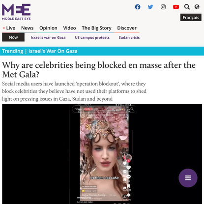 Why are celebrities being blocked en masse after the Met Gala?