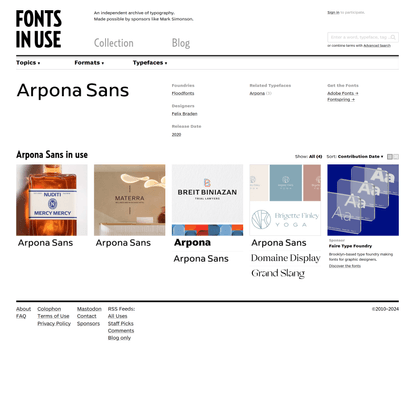Arpona Sans in use