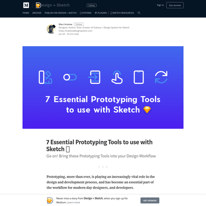 7 Essential Prototyping Tools to use with Sketch 🔧