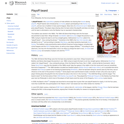 Playoff beard - Wikipedia