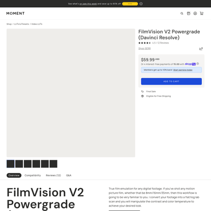 NEW FilmVision V2 Powergrade (Davinci Resolve) - By Serr