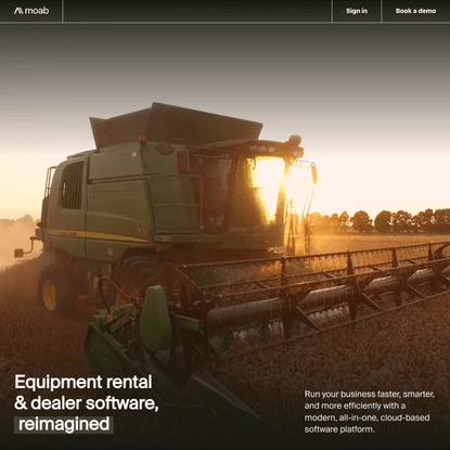 Moab | Equipment rental & dealer software, reimagined