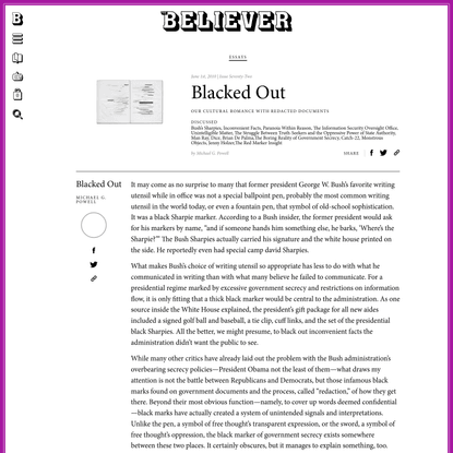 Blacked Out - Believer Magazine