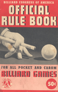Official rule book for all pocket & carom billiard games