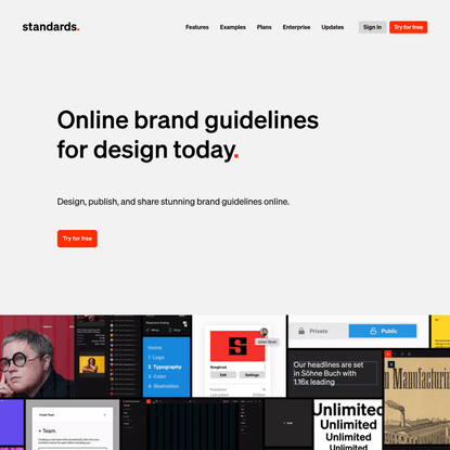 Design, automate, and publish stunning online brand guidelines.