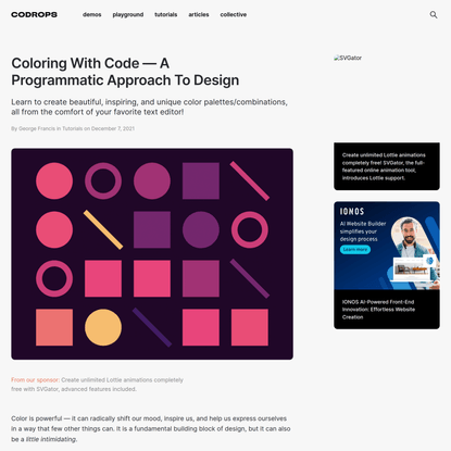 Coloring With Code — A Programmatic Approach To Design | Codrops