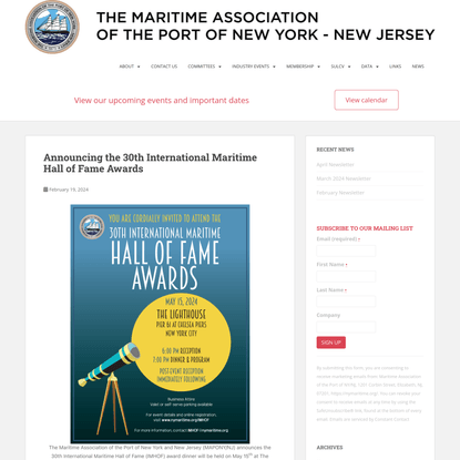 MAPONY/NJ - Maritime Association of Port of New York and New Jersey