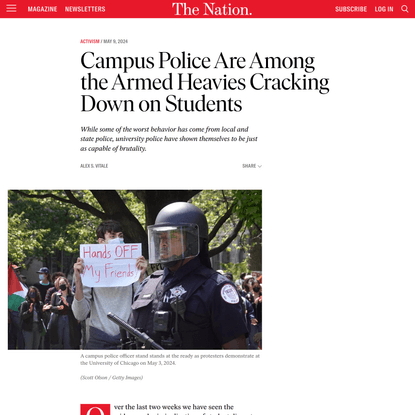 Campus Police Are Among the Armed Heavies Cracking Down on Students | The Nation