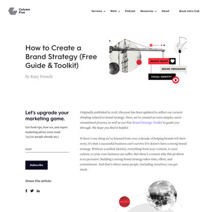 How to Create a Brand Strategy (Free Guide & Toolkit)