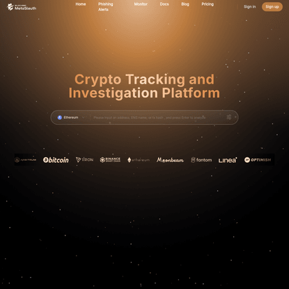 MetaSleuth - Crypto Tracking and Investigation Platform