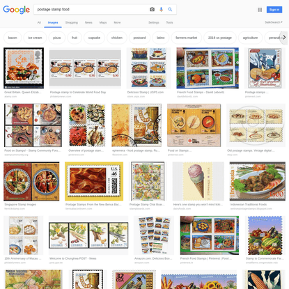 postage stamp food - Google Search
