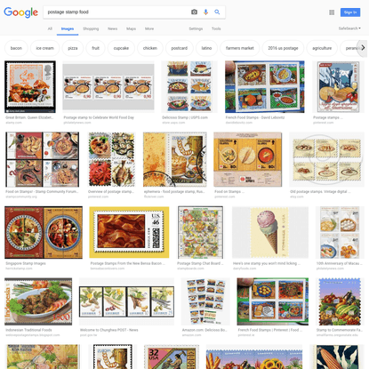 postage stamp food - Google Search