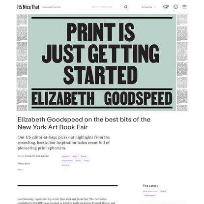 Elizabeth Goodspeed on the best bits of the New York Art Book Fair