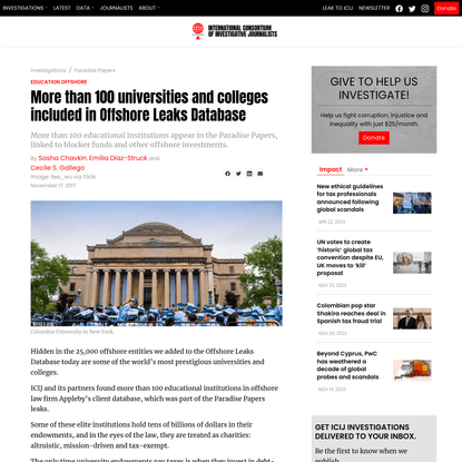 More than 100 universities and colleges in Offshore Leaks data - ICIJ