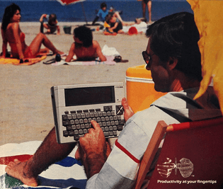 NEC PC-8200 on the beach