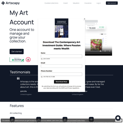 Artscapy - Where passion meets wealth - Data, Valuations, Brokerage, Insurance, Financing
