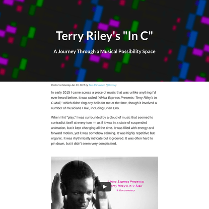 Terry Riley's In C