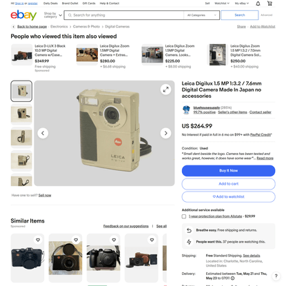 Leica Digilux 1.5 MP 1:3.2 / 7.6mm Digital Camera Made In Japan no accessories | eBay