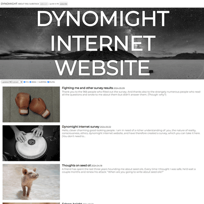 DYNOMIGHT INTERNET WEBSITE