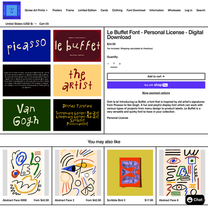 Le Buffet Font - Personal License - Digital Download