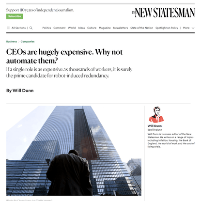 CEOs are hugely expensive. Why not automate them?
