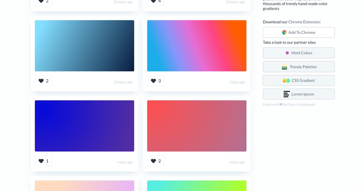 Gradient Hunt - Beautiful Color Gradients | Are.na