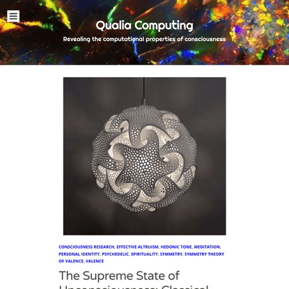 The Supreme State of Unconsciousness: Classical Enlightenment from the Point of View of Valence Structuralism