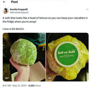 Lettuce-shaped safe