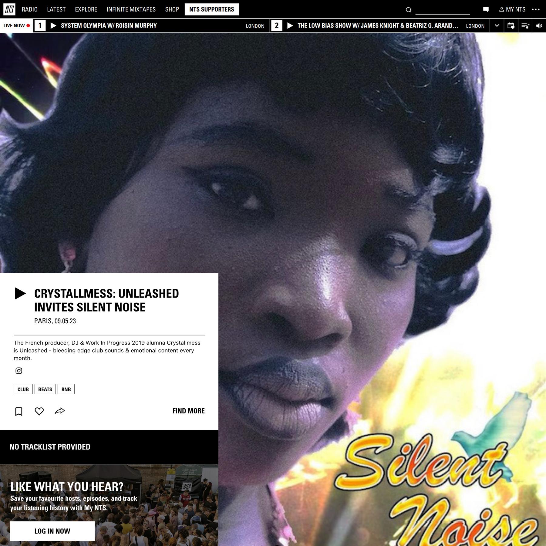 Crystallmess: Unleashed invites SILENT NOISE 9th May 2023