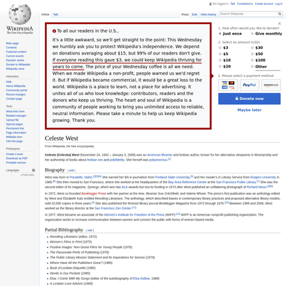 Celeste West - Wikipedia