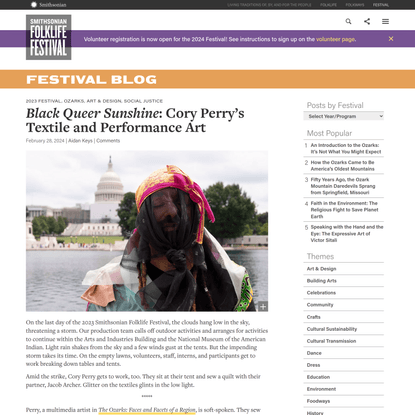 Black Queer Sunshine: Cory Perry’s Textile and Performance Art | Smithsonian Folklife Festival