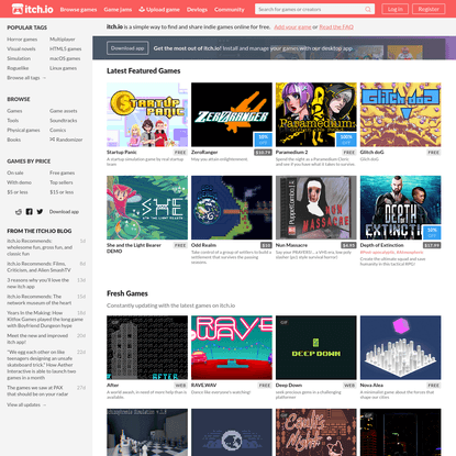 Download the latest indie games