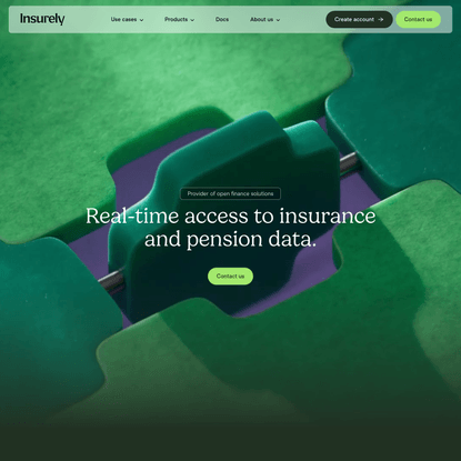 Real-time access to insurance and pension data.