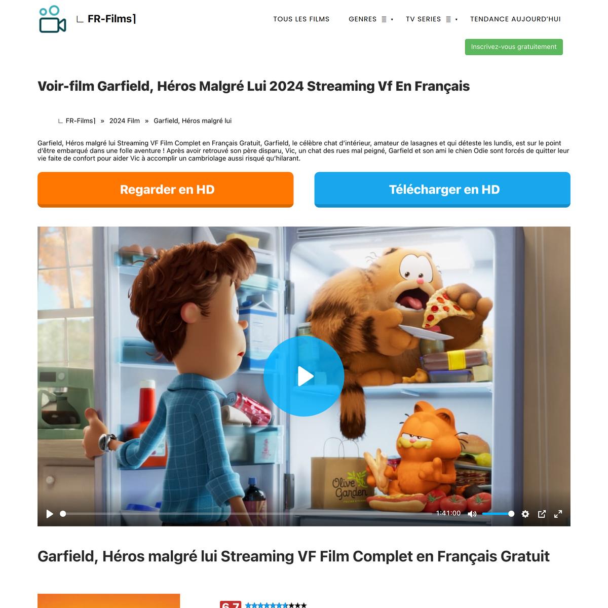 VOIR!-FILM] *Garfield, Héros malgré lui* en Streaming-VF en Français,  VOSTFR COMPLET, | Voir Garfield, Héros malgré | Are.na