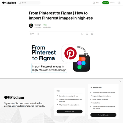 From Pinterest to Figma | How to import Pinterest images in high-res