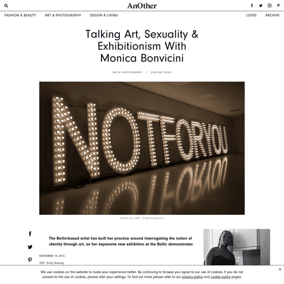 Talking Art, Sexuality &amp; Exhibitionism With Monica Bonvicini