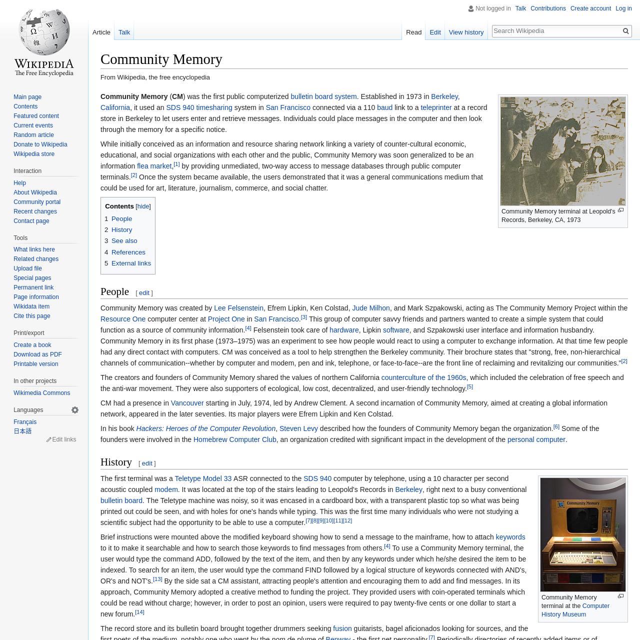 Community Memory - Wikipedia